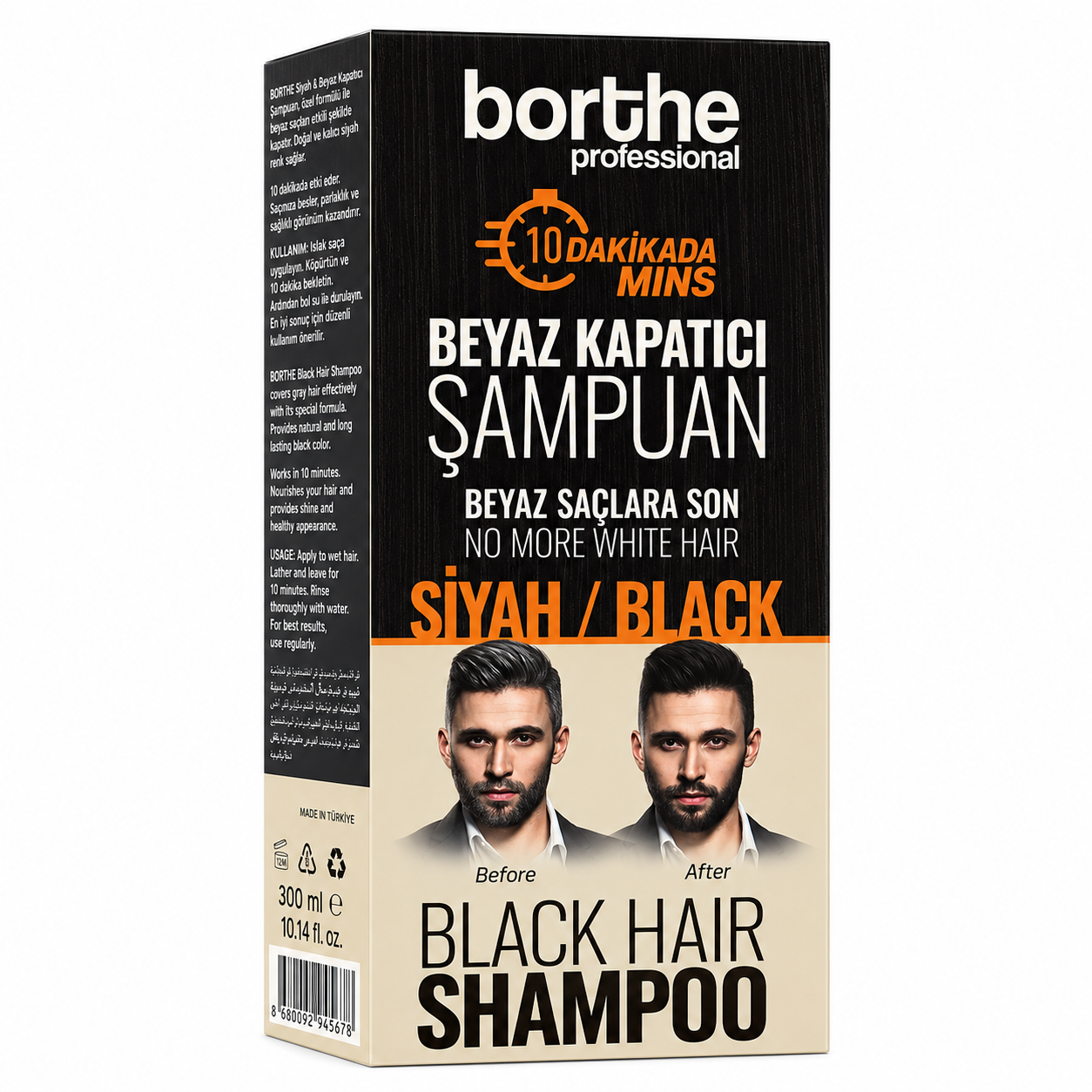 Borthe Professional Color Shampoo Black 300ml