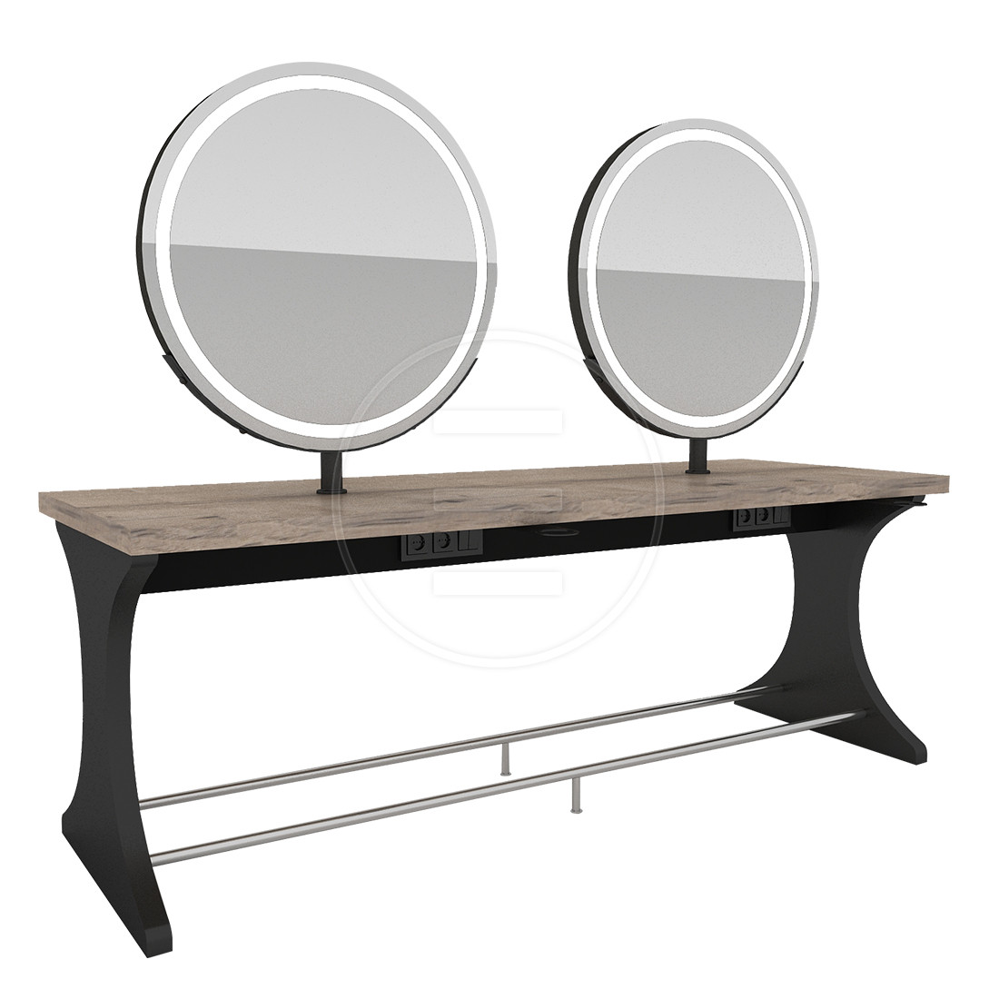 Kaptafel Woody Circle Double Island