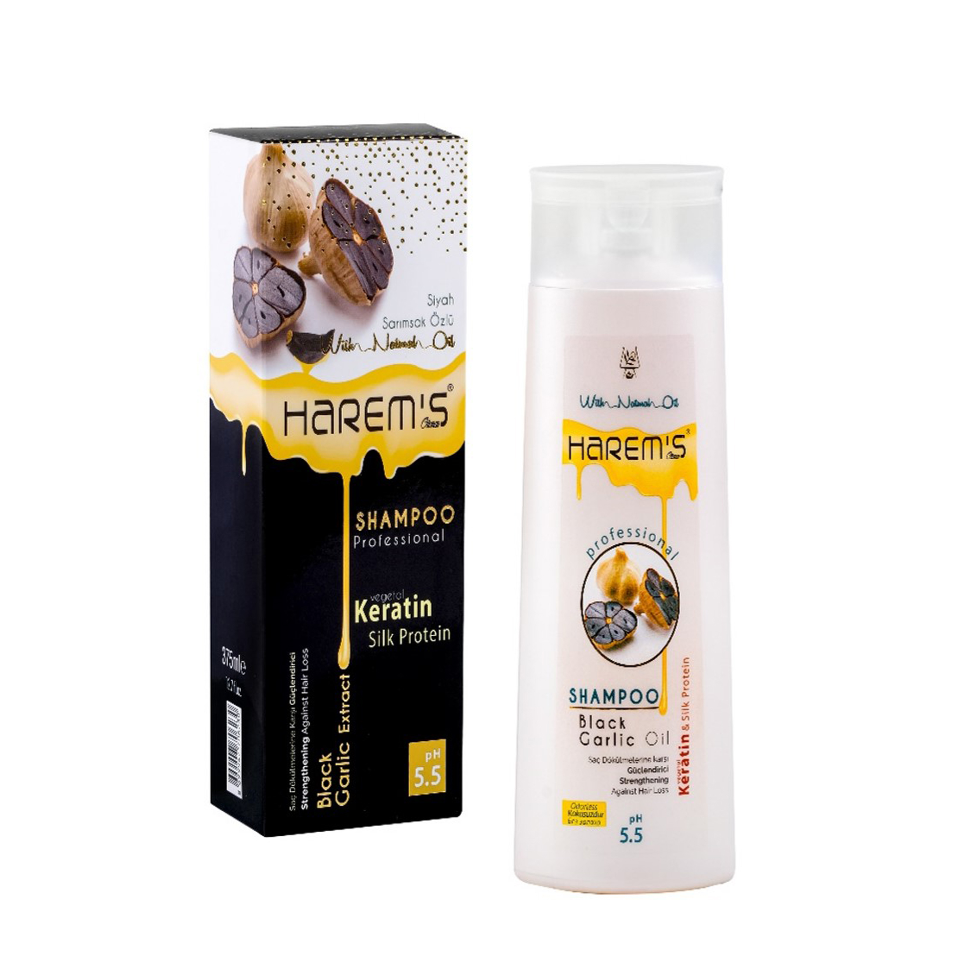 Harem’s Black & White Garlic Shampoo 350ml