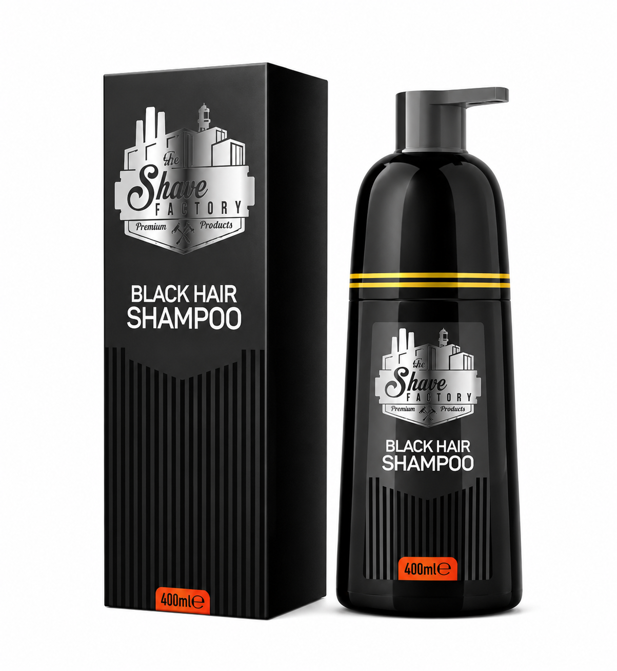 The Shave Factory Black Hair Shampoo 400ml