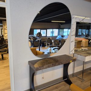 Kaptafel Ovaal Travertin Showroommodel
